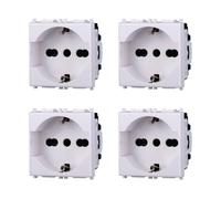 Elektronova Toma Schuko 2P + T 10/16 A 250 V blanco compatible Vimar Plana Kit 4 piezas 2102