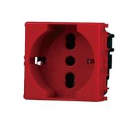 Elektronova Toma Schuko 2P + T 10/16 A 250 V rojo compatible Vimar Plana 2116