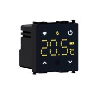 Elektronova Tuya - Cronotermostato Conectado con WiFi empotrable módulo programable 2P 240 V Pantalla táctil retroiluminada Color Negro Compatible con Soportes Bticino Living