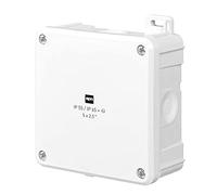 ELEKTROPLAST 1 Interruptor de superficie IP44/programa de zócalo para habitación húmeda Schuko Hermes Antra (interruptor doble 0332-07) x, blanco, (An x HxD): 53x141x83 mm