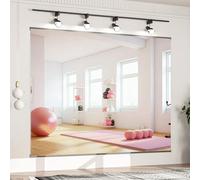Elemango Home Gym Espejos de 143,5 x 60 cm x 3 piezas, vidrio templado sin marco, gran espejo de yoga, baile de pared, adecuado para gimnasio, yoga, estudio, sala de estar
