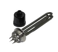 Elemento calefactor tubular de inmersión en agua/aceite, brida Tri-clamp (OD63) de 2"(Silver,220V_3KW 195MM)