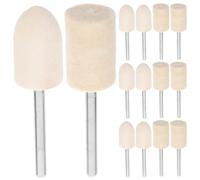 ELEOUTI 24 Piezas de Brocas de Pulido de Lana Mango de 1/8 Pulg, Fieltro Cilíndrico Blanco para Pulido Suave y Acabado Profesional Compatible Herramientas Eléctricas