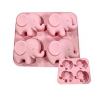 Elephant Baking Mold Silicone, 4 Cavity Cake Pan, Cute Tray, Kitchen DIY