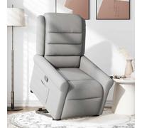 Elevación eléctrica reclinable para ancianos Gris 73 x 91 5 x 102 5 cm | Sillón Reclinable Elevable Eléctrico para Personas Mayores con Masaje y Respaldo Ajustable, Tela Gris Nube, Mando a