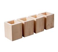 Elevador de Muebles Elevadores de cama de madera, 4 unidades, elevadores de muebles cuadrados, elevadores de mesa resistentes, patas de muebles de madera maciza, agrega 5-20 cm de altura(A 9.2cm Incre