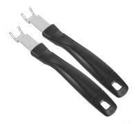 Elevador de rejilla de mango de acero inoxidable para limpieza (dos) | Resistencia al calor segura, fácil limpieza, reduce el riesgo de quemaduras, 20 cm de longitud, esencial para asar al aire