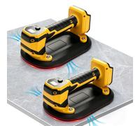 Elevador eléctrico de vacío compatible con baterías DEWALT 18 V 20 V | 2 elevadores de azulejos inalámbricos con 250 kg de fuerza de succión para la colocación de azulejos, vidrio