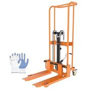 Elevador Hidráulico De Materiales, Transpaleta Manual con Capacidad para 400 Kg, Plataforma Plana De Acero Extraíble.(Forklift,400kg)