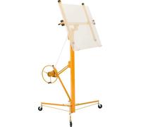 Elevador para paneles de yeso de 4877 mm, robusto, con capacidad de 68 kg. Grúa para paneles de yeso de alta resistencia con brazo telescópico ajustable, ruedas con sistema de bloqueo. Elevador para p