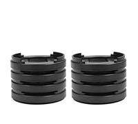 Elevadores Ajustables de Mesa para Cama, Juego de 8 Piezas, de plástico, elevadores de Patas Antideslizantes para Mesa de Escritorio, Parte Inferior de Goma Que no Rayan los Suelos (Negro)