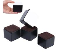 Elevadores de Cama, 4 Piezas Elevador de Mesa, Elevadores de Acero Carbono Robusto, 6 cm de Diámetro, para Muebles, Añade 5 cm de Altura a las Mesas, Sofás, Soporte 500kg, Cuadrado, Blanco