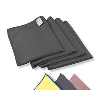 ELEXACLEAN Bayeta Cristales sin Marcas, paño Microfibra (4 Unidades, 40x30 cm, Antracita) limpiacristales Premium paño Coche para Interior y Exterior