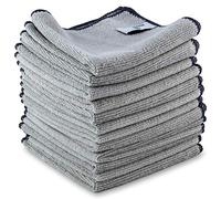 ELEXACLEAN Bayetas Microfibra Coche baño Cocina (Gris, 12 uds, 30x30cm) paños Multiuso para hogar y Coche Cristal Pintura baño Moto