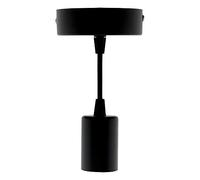 Elexity Zenitech Kit de lámpara de techo de metal con cable textil Negro
