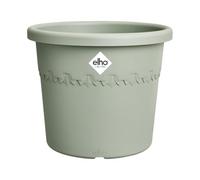 Elho Algarve Cilindro Ruedas 58cm - Macetero Grande Exterior - Jardineras - 100% Plástico Reciclado - Verde/Thyme Green