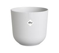 Elho Jazz Round 14cm Maceta - Silky White | Ø 14.2 x Al. 13.1 cm | Apta para interiores | Plástico 100 % reciclado