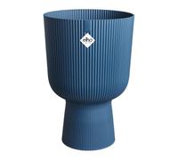 Elho Vibes Fold Coupe 30 - Macetero por Interior - 100% Plástico Reciclado - Ø 29.5 x H 44.7 cm - Azul/Deep Blue