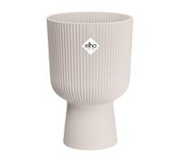 Elho Vibes Fold Coupe 30 - Macetero por Interior - 100% Plástico Reciclado - Ø 29.5 x H 44.7 cm - Blanco/Linen White