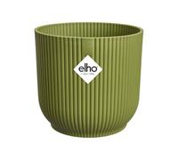 Elho Vibes Fold Round 40 - Macetero por Interior - 100% Plástico Reciclado - Ø 39 x H 36.2 - Verde/Verde Helecho
