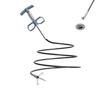 Eliminador de obstrucción de desagüe - 115 pulgadas, limpiador de tuberías de servicio pesado | Pinza de acero inoxidable de 4 garras - Desatascador flexible para desagüe para lavabos, ducha, inodoro
