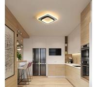 ELINKUME Lámpara de techo LED, 20 W, 3000 K, 4000 K, 6000 K, lámpara de techo ajustable, tricolor, plafón moderno cuadrado para pasillo, dormitorio, cocina, salón iluminación decorativa