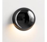 Elksdut Aplique de pared de metal negro perla Lámpara de pared LED cálida integrada de 5 W Luz de pared acrílica con haz descendente minimalista Accesorio de pared con decoración cableada