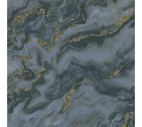 Elle Decoración Mármol Pintado Vinilo Azul Marino/Brillo Dorado Mystic Spell