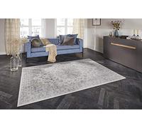 ELLE Decoration Nain - Alfombra de Pelo Corto, Estilo Oriental, diseño Oriental, para salón, Comedor, Pasillo, Dormitorio, Gris Claro, 200 x 290 cm, 200 x 290 cm, Color Gris Claro, 200 x 290 cm
