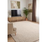 ELLE Decoration Rocco - Alfombra de Tejido Plano Suave, Lavable a máquina, Aspecto de Lana, Duradera y sostenible, Moderna, Aspecto Skandi para salón, Comedor, Dormitorio, Pasillo - Crema, 120 x 170