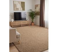 Elle Decoration Rocco - Alfombra de tejido plano suave, lavable a máquina, aspecto de lana, duradera y sostenible, moderna, aspecto Skandi para salón, comedor, dormitorio, pasillo - caramelo, 160 x