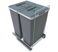 Elletipi Ecofil - Cubo de basura integrado, dividido, 70 l PF01 53A2