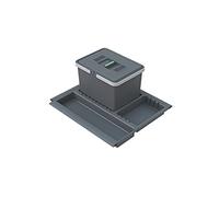Elletipi Metropolis PTC22 05050 7F C97 PPV - Cubo de Basura de Reciclaje con cajón, Gris, 41 x 46 x 22 cm