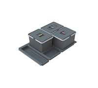 Elletipi Metropolis PTC28 08050 7F C97 PPV - Cubo de Basura de Reciclaje con cajón, Gris, 71 x 46 x 28 cm