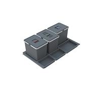 Elletipi Metropolis PTC28 09050 5 F C10 PPV - Cubo de Basura de Reciclaje de cajón, Gris, 81 x 46 x 28 cm