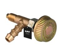 ELMA Válvula Reguladora de Gas Butano y Propano para Hornillo a Gas 8mm I Fabricado en Latón I Llave de Paso para Mangueras de Gas