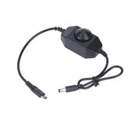 Elnwnnkc Cable Controlador Giratorio en línea Tipo C a 12 V con Enchufe | Cable atenuador de enchufe tipo C PD a 5, 5 x 2, 1 mm para motores pequeños, bombas y cableado de escritorio