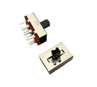 Elnwnnkc Encendido Apagado Componente de Control Selector Deslizante de 3 | Diseño de orificio pasante de 12 terminales, carcasa metálica, deslizador negro, par de repuesto para proyectos