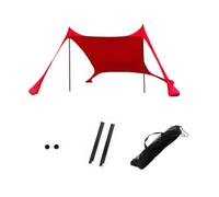 Elnwnnkc Juego de tienda de campaña portátil para exteriores, refugio de poliéster con dos varillas de hierro para acampar y picnic, toldo portátil, cubierta solar, picnic, playa