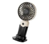 Elnwnnkc Ventilador de mano, soplador de aire inalámbrico recargable de 3 velocidades, potente limpiador de polvo con soporte para teléfono, escritorio con batería para exteriores