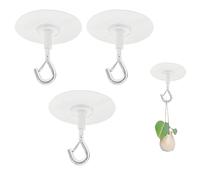 ELNX 3 ganchos de techo adhesivos resistentes para colgar plantas, comederos para pájaros, campanillas de viento, linternas, jardineras, decoración de exteriores