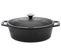 Elo 3373326 - Cacerola de hierro fundido esmaltado antiadherente con tapa, gris clásico, apto para horno, olla para todo fuego, olla de inducción 33 cm, 5 L, 4 a 6 personas