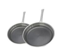 Elo 9349750 - Juego de 2 sartenes (24 y 28 cm, acero inoxidable 18-10, estufas sin PFAS, compatibles con inducción, revestimiento antiadherente mineral sin PFAS, acero inoxidable 18-10, gris aluminio