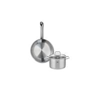 ELO 9692450 Elo Profi - Juego de utensilios de cocina (2 piezas, 24 cm y 1 olla de 16 cm, acero inoxidable, inducción)