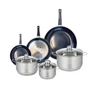 ELO 9745850 Elo Prima Brillant, acero inoxidable, inducción - Juego de 3 sartenes de cocina (20, 24 y 32 cm, 3 ollas de 16, 20 y 24 cm)