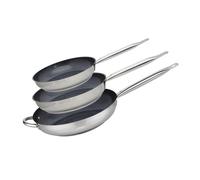 Elo Juego de 3 sartenes de inducción Profesional Acero inoxidable 18/10 ELODUR Ø 24-28 y 32 cm