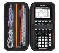 Elonbo Texas Instruments TI-84 Plus CE/TI-84 Plus/TI-83 Plus CE/Casio fx-9750GII Maleta de Calculadora gráfica de Color, Bolsillo Extra de Malla para Cables de Carga, Negro