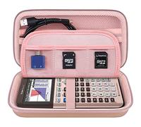 Elonbo Texas Instruments TI-84 Plus CE/TI-84 Plus/TI-83 Plus CE/Casio fx-9750GII Maleta de Calculadora gráfica de Color, Bolsillo Extra de Malla para Cables de Carga, Oro Rosa