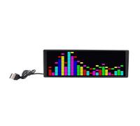 Elprico Music Spectrum Display 16x24 RGB LED Light Ambient Light Clock para Decoración de la Fiesta Material ABS Negro Negro