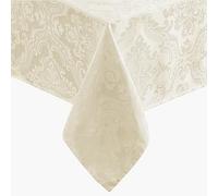 Elrene Home Fashions Caiden Elegance - Mantel de Tela Damasco Impermeable, Resistente a Las Manchas y a Las Arrugas, 60 x 84 Pulgadas, Rectangular/Rectangular, Color Marfil